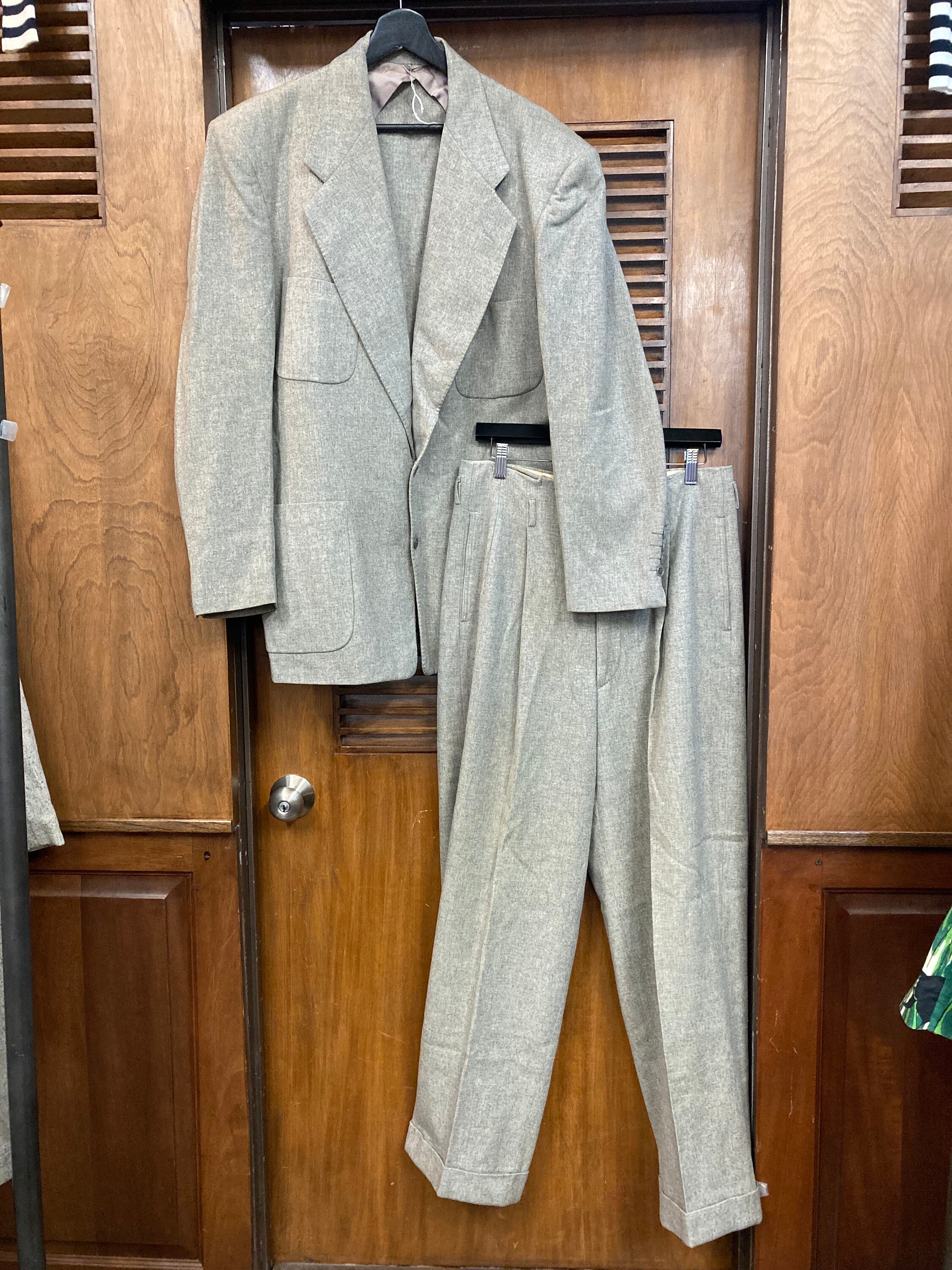 50´s Vintage Wool Slacks ブラック カスリ 状態良好
