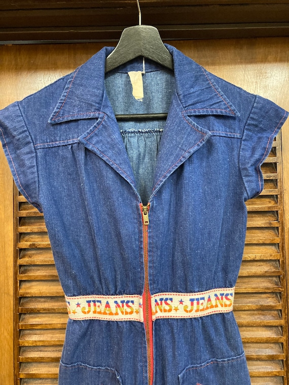 Vintage 1960’s Jeans Pop Art Denim Roller Rink Fl… - image 3