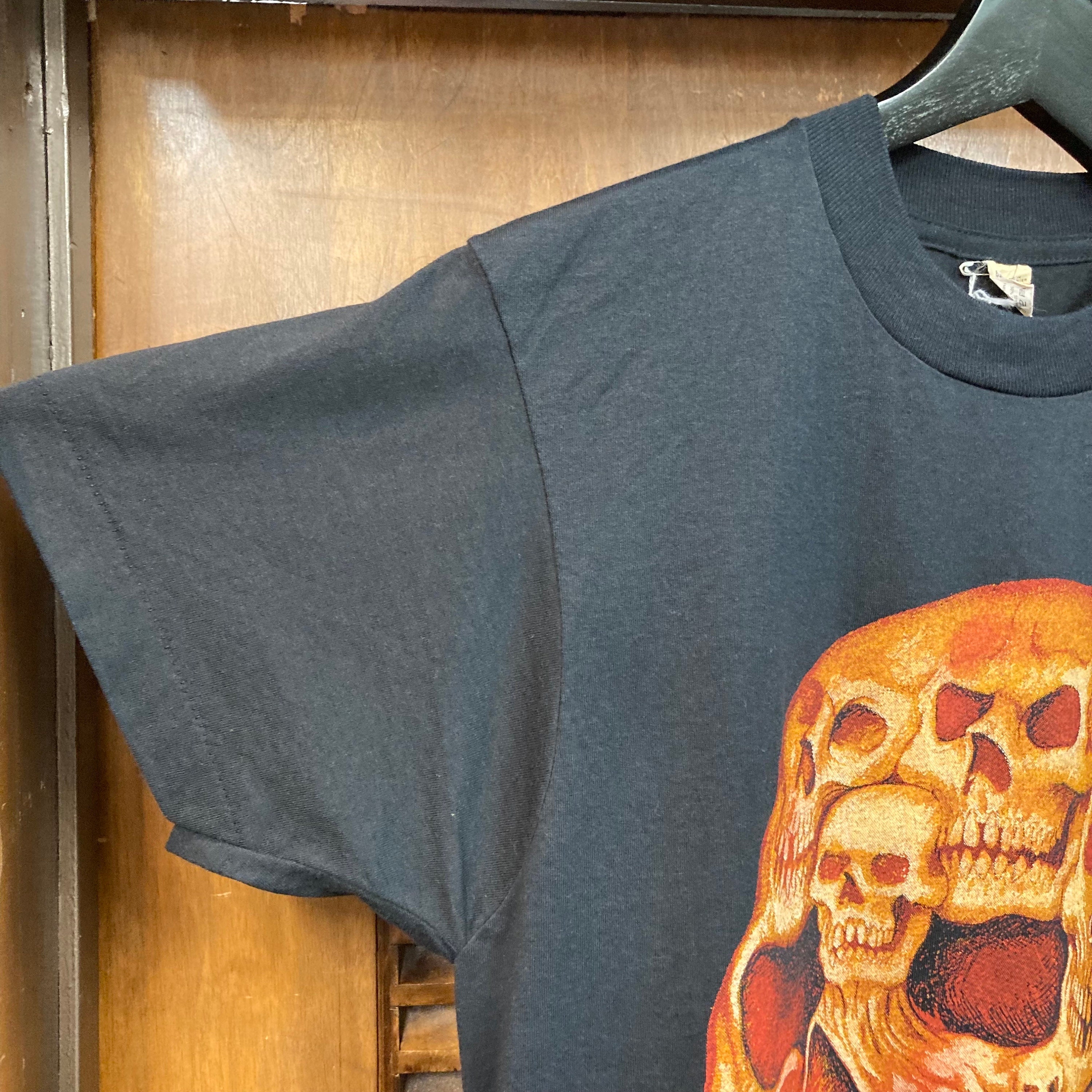 Vintage 1980's Skull With Skulls Inside Goth Punk T-shirt, Screen