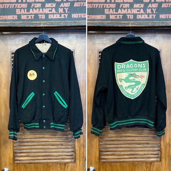 Vintage 1950's “dragons” Hot Rod Car Club Wool Rockabilly Jacket