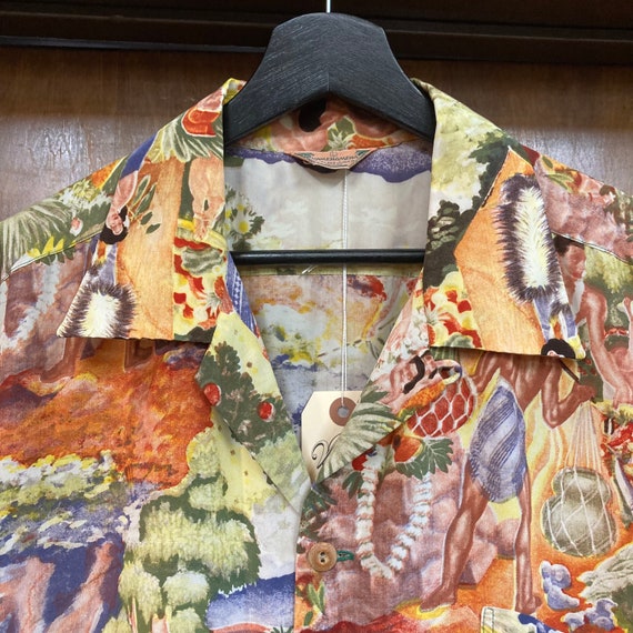 Vintage 1950’s Size L “Kamehameha” Nylon Eugene S… - image 5