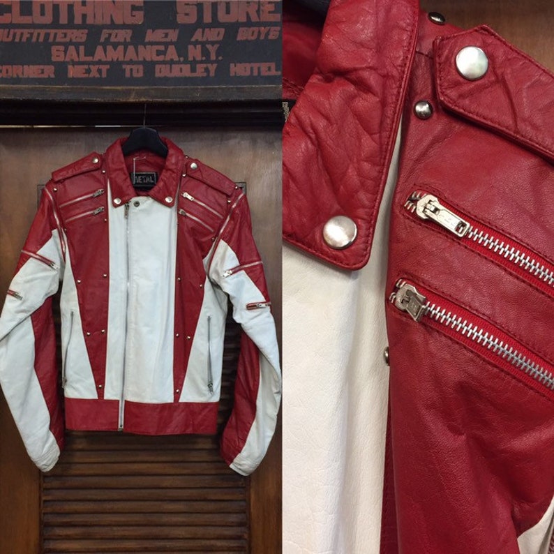 Vintage 1980s New Wave/Punk Leather Jacket Vintage Leather | Etsy