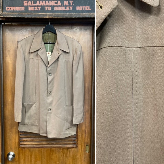 Vintage 1950s Size L Rayon Gabardine Hollywood Leisure Rockabilly  