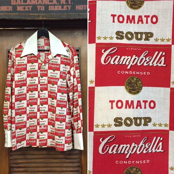 Vintage 1960’s Campbell’s Soup Pop Art Shirt Warho