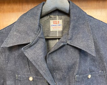 Vintage 1950's -deadstock- Levi's Denim Family Cropped Pearl