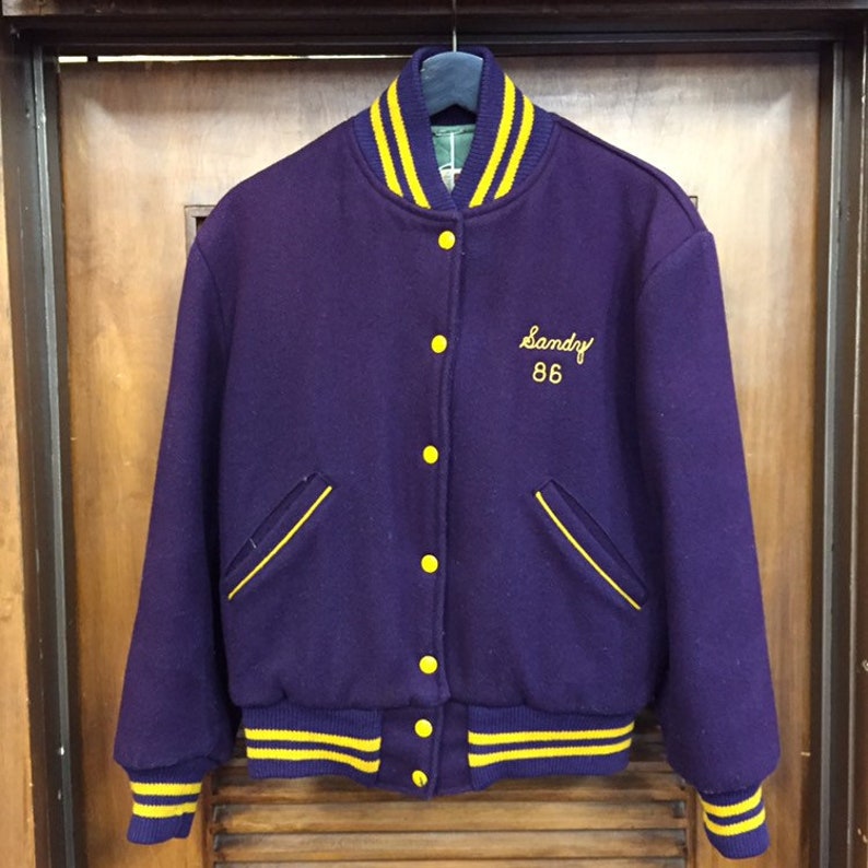 Vintage 1950s Wool Varsity Jacket Ford City Sabers, Vintage Varsity, Vintage Sportswear, Bomber, Team Sports, Vintage Clothing image 3