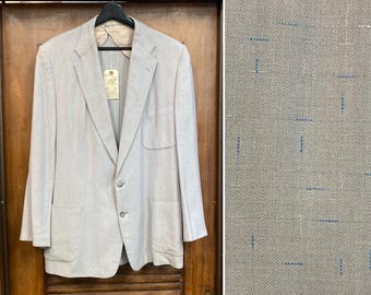 Vintage 1950’s Atomic Fleck Gabardine Elvis Patch Pocket Blazer Sportcoat Rockabilly Jacket, 1950’s Jacket