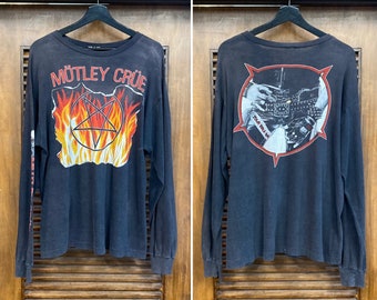 Vintage 1980's Original Motley Crüe Rock Band 1983-84 Two-sided