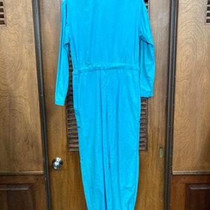 Vintage 1980s St Germain Paris Turquoise New Wave Jumpsuit Outfit, Vintage Jumpsuit, Coveralls, New Wave, 1980s, 1990s, Paris, image 10