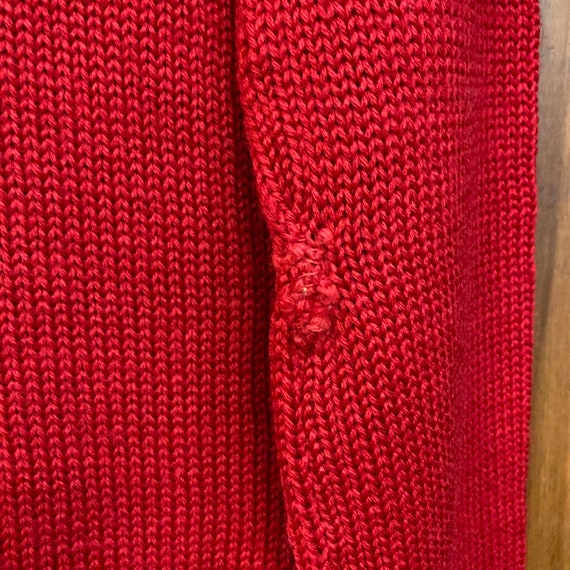 Vintage 1950’s Red Turtleneck Sweater, 50’s Knit … - image 9