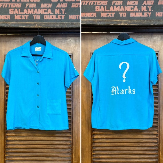 Vintage 1950’s “Question Marks” Bowling Top, 50’s