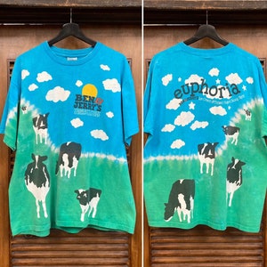 Vintage 1990s liquid Blue Ben & Jerrys Ice Cream Tee - Etsy