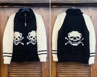 Authentic Hand-knit Cowichan Sweater – 100% Virgin Wool Heavy Knit