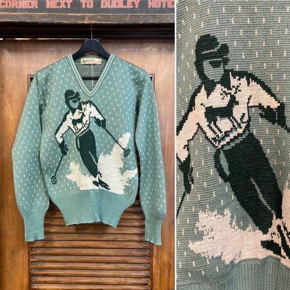 Ski trui uit de jaren 1940 Kleding Gender-neutrale kleding volwassenen Sweaters 