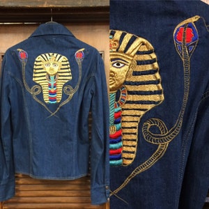 Vintage 1970s Antonio Guiseppe King Tut Denim Jacket, Vintage Denim, Vintage Jacket, 1970s Denim, Vintage Clothing image 1