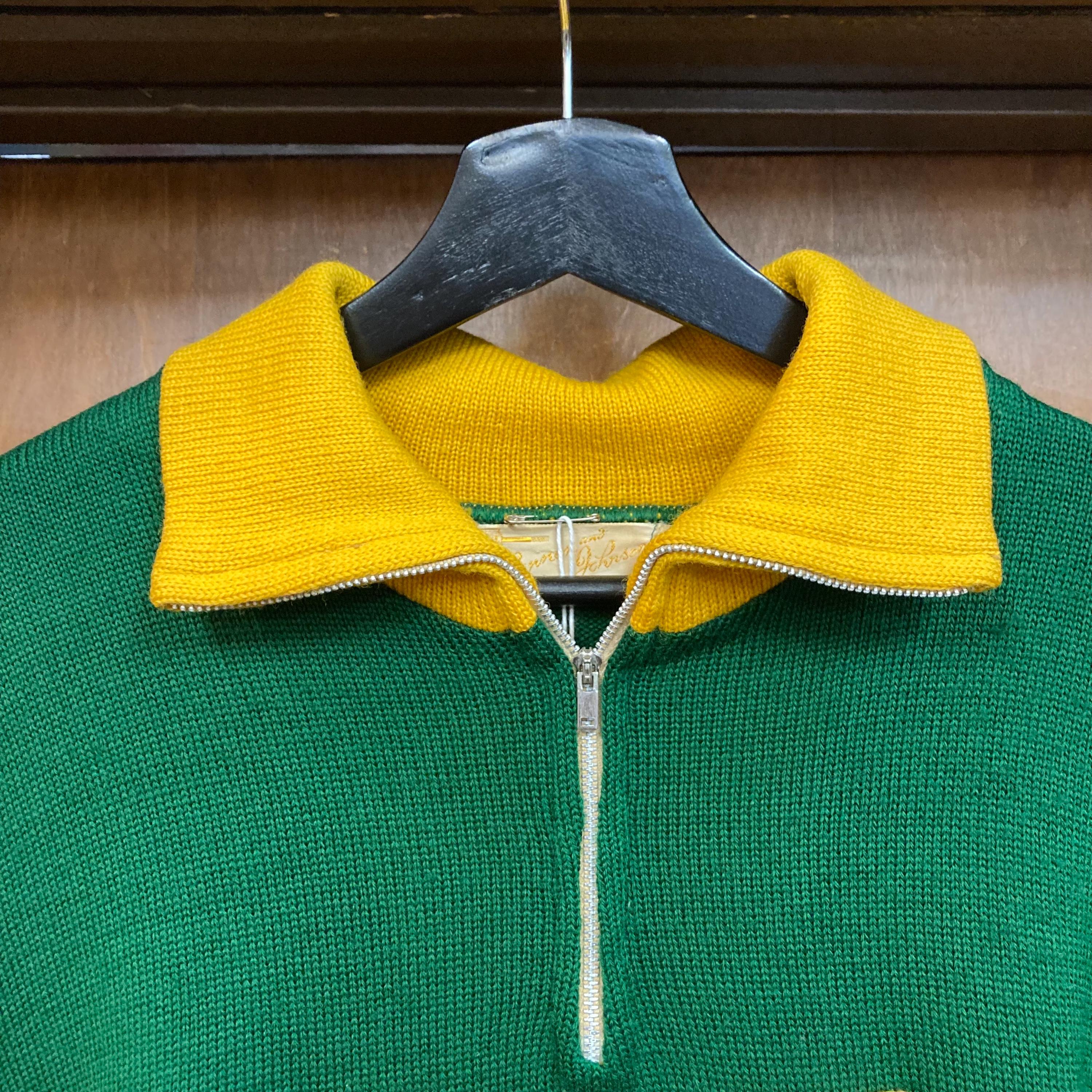 Vintage 1950's San Jose Motorcycle MC Club Wool 1/2 Zip Rockabilly