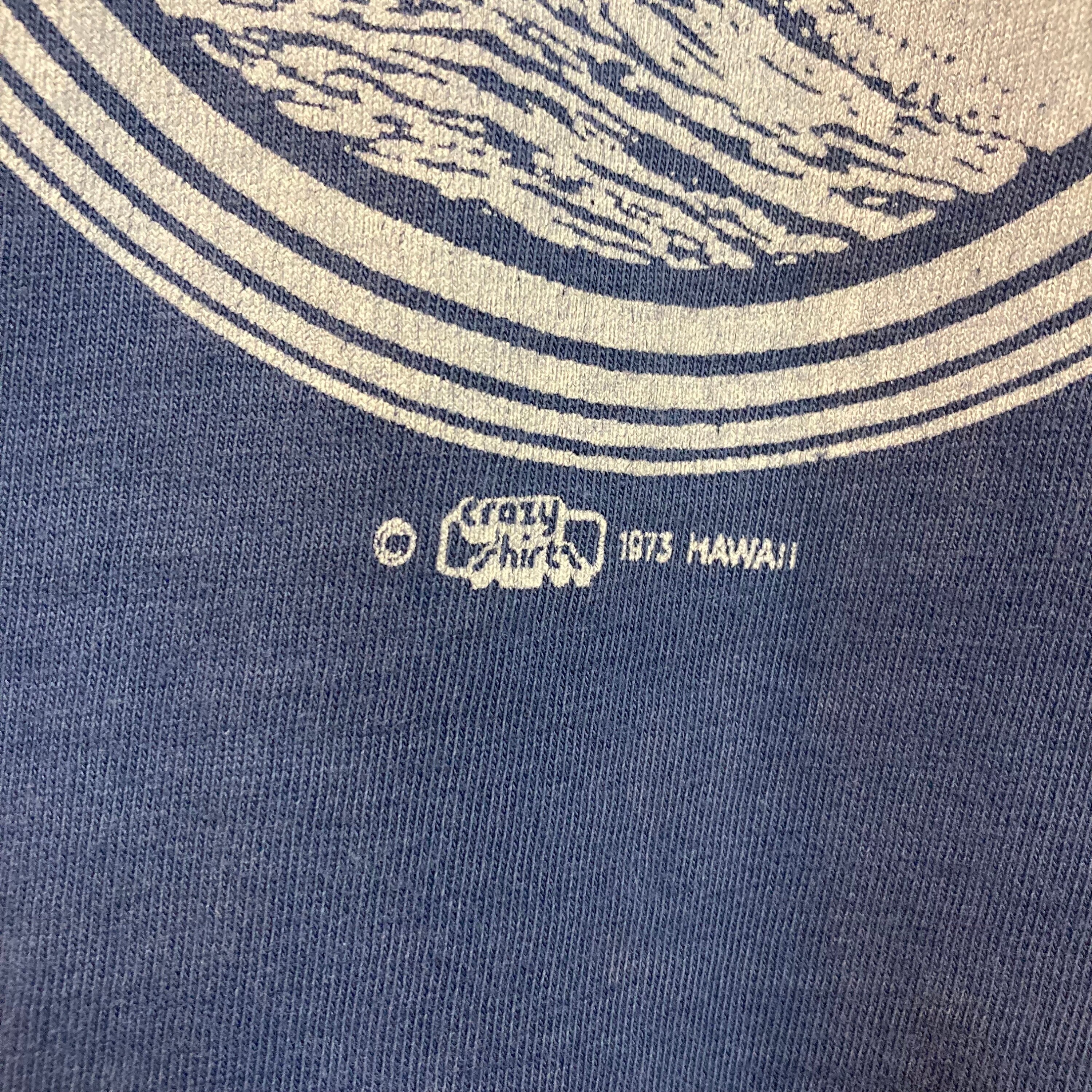 Vintage 1970's Rare “crazy Shirts” Hawaii Surfer Two-sided Vintage 1970's Rare “crazy Shirts” Hawaii Surfer Two-sided