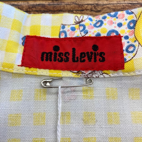 Vintage 1960’s “Miss Levi’s” Cartoon Print Big E … - image 10