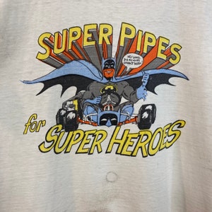 Vintage 1970er Batman Hot Rod Drag Race Auspuff Speed Shop Original T-Shirt, 70er T-Shirt, Vintage Kleidung Bild 7