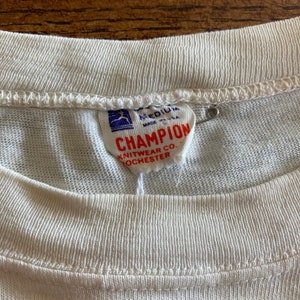 Vintage 1950s Champion Label Rowing Team University School College Sports T-Shirt, 50s Tee Shirt, Vintage Clothing image 8
