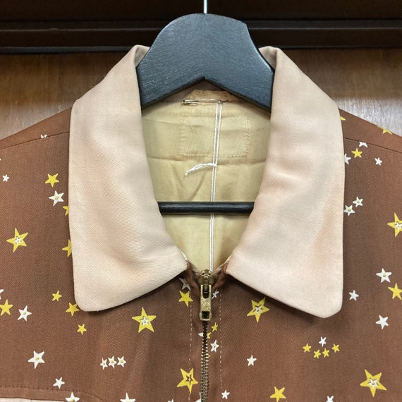 Vintage 1950’s Atomic Star Pattern Gabardine Rock… - image 5