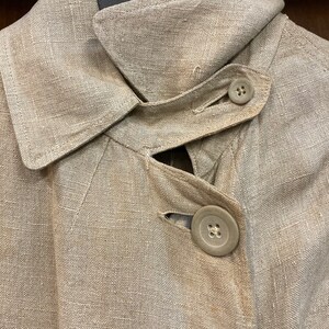 Vintage Antique 1910s Edwardian Chinstrap Linen Duster Coat, Vintage Duster Coat, Workwear Jacket, Vintage 1910s Coat, Edwardian Coat image 3