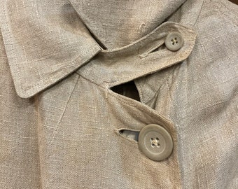 【古着】1900s 1910s フランス リネンダスターコート アンティーク ヴィンテージ アンティーク 1910 年代 エドワード朝 チン