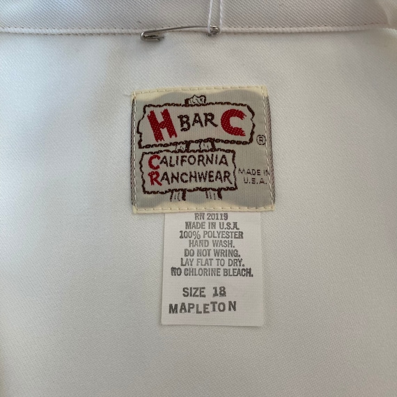 Vintage 1970's -deadstock- Size XXL “H Bar C” Western Cowboy