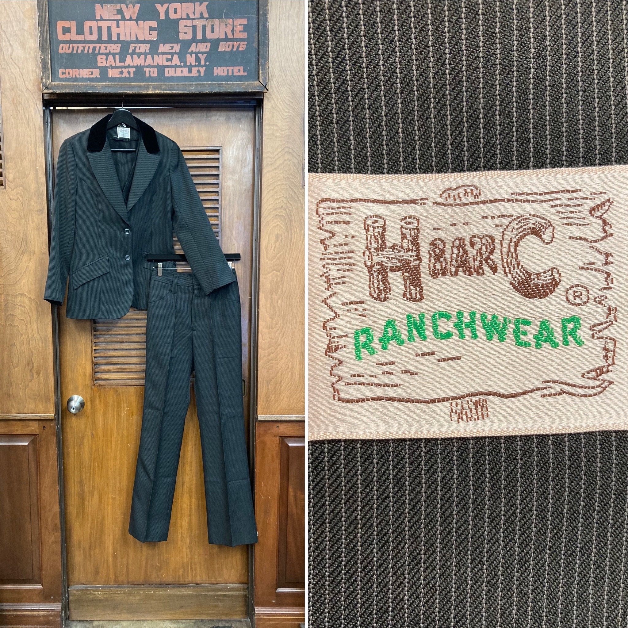Vintage 1960's H Bar C Pinstripe Western Cowboy Cowgirl Glam Vintage 1960's H Bar C Pinstripe Western Cowboy Cowgirl Glam