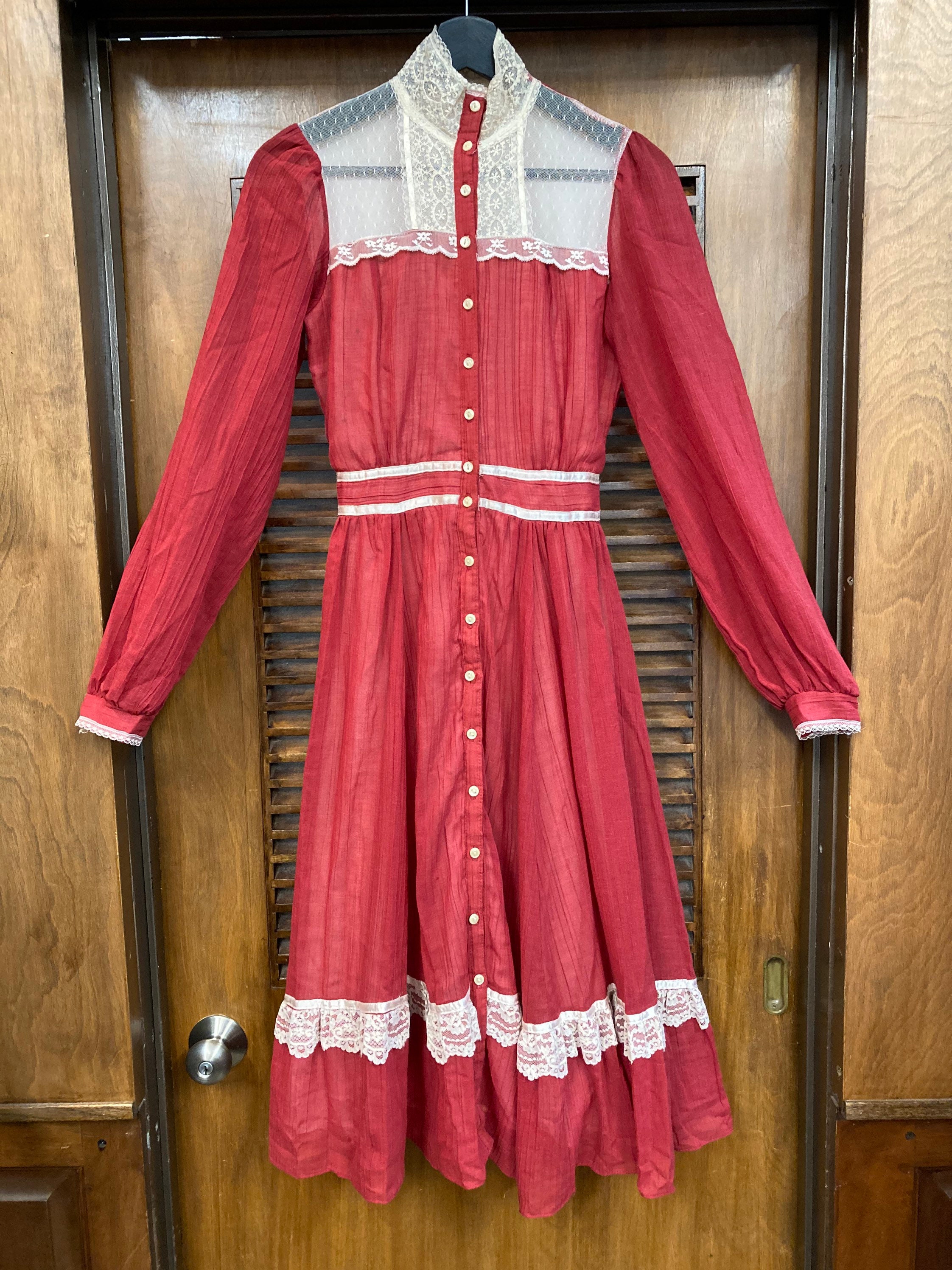 Vintage 1970’s Gunne Sax by Jessica Prairie Hippie Boho Dress, Vintage ...