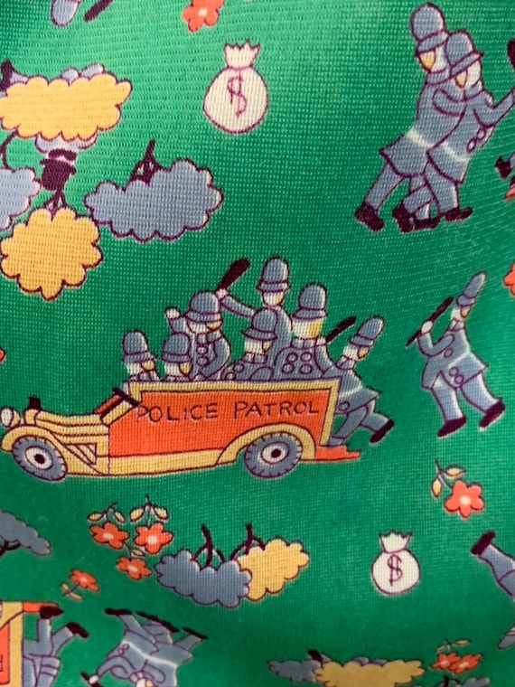 Vintage 1960's Cartoon Police Pop Art Design Mod … - image 8