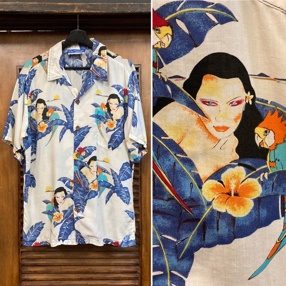 Vintage 1980’s “Ocean Pacific” Hula Girl Print Haw