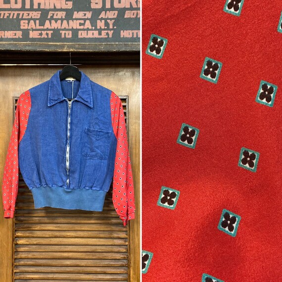 Vintage 1960’s Denim Pullover Shirt Jacket with Co