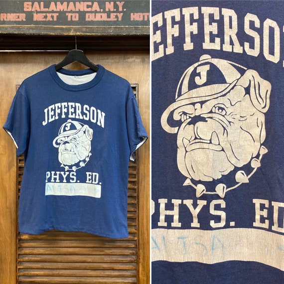 Vintage 1960’s Jefferson Bulldog 2-Ply Athletic Te