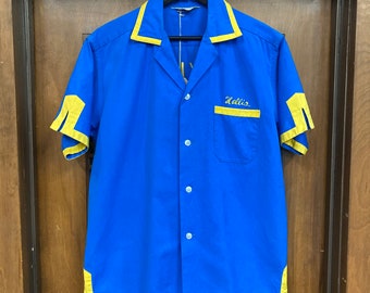 Vintage 1960's Car Club Hot Rod Japan Embroidery Bowling Shirt