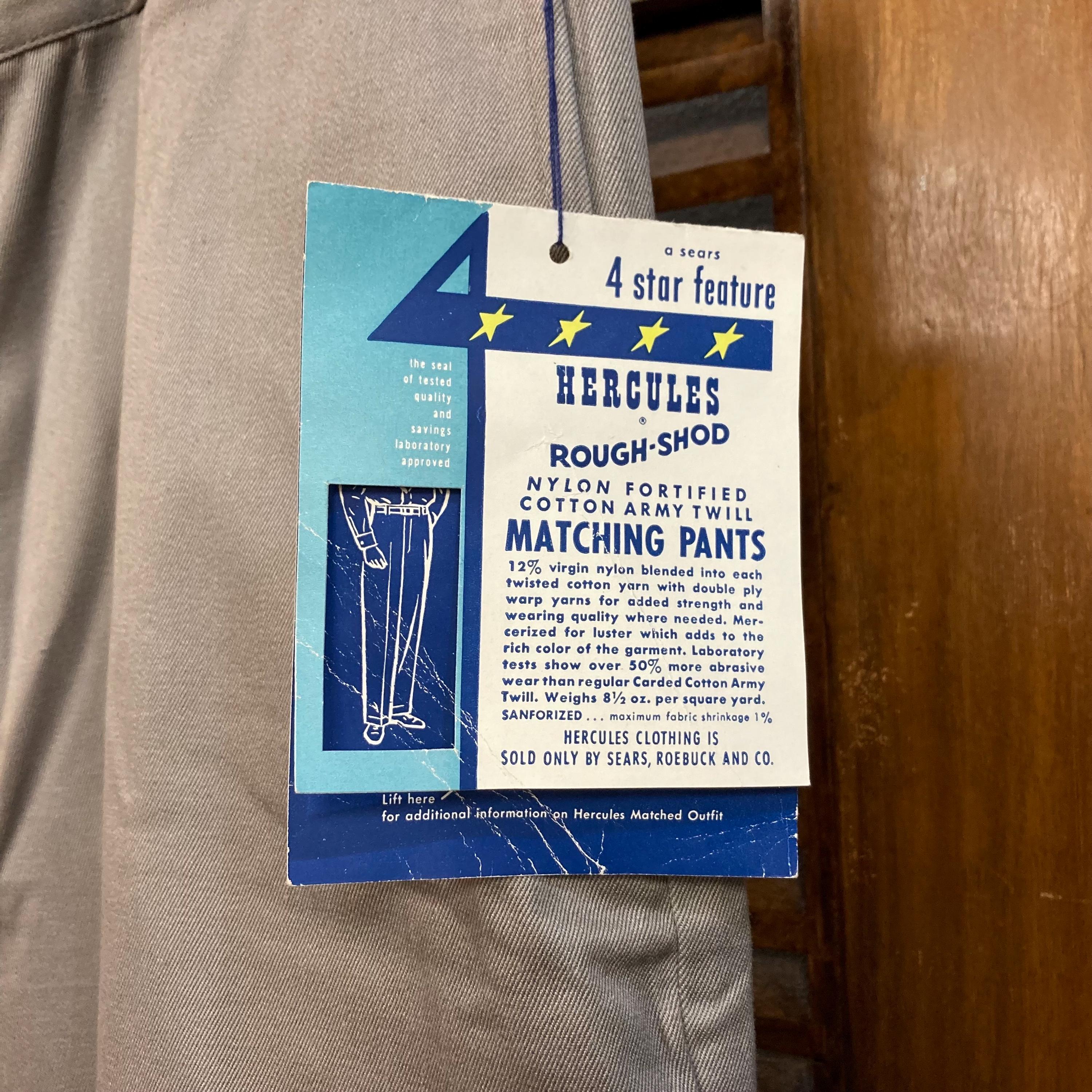 パンツ 40's 50's VINTAGE HERCULES ALL IN ONE Vintage 1950's W40 -deadstock- “hercules” Sail Cloth