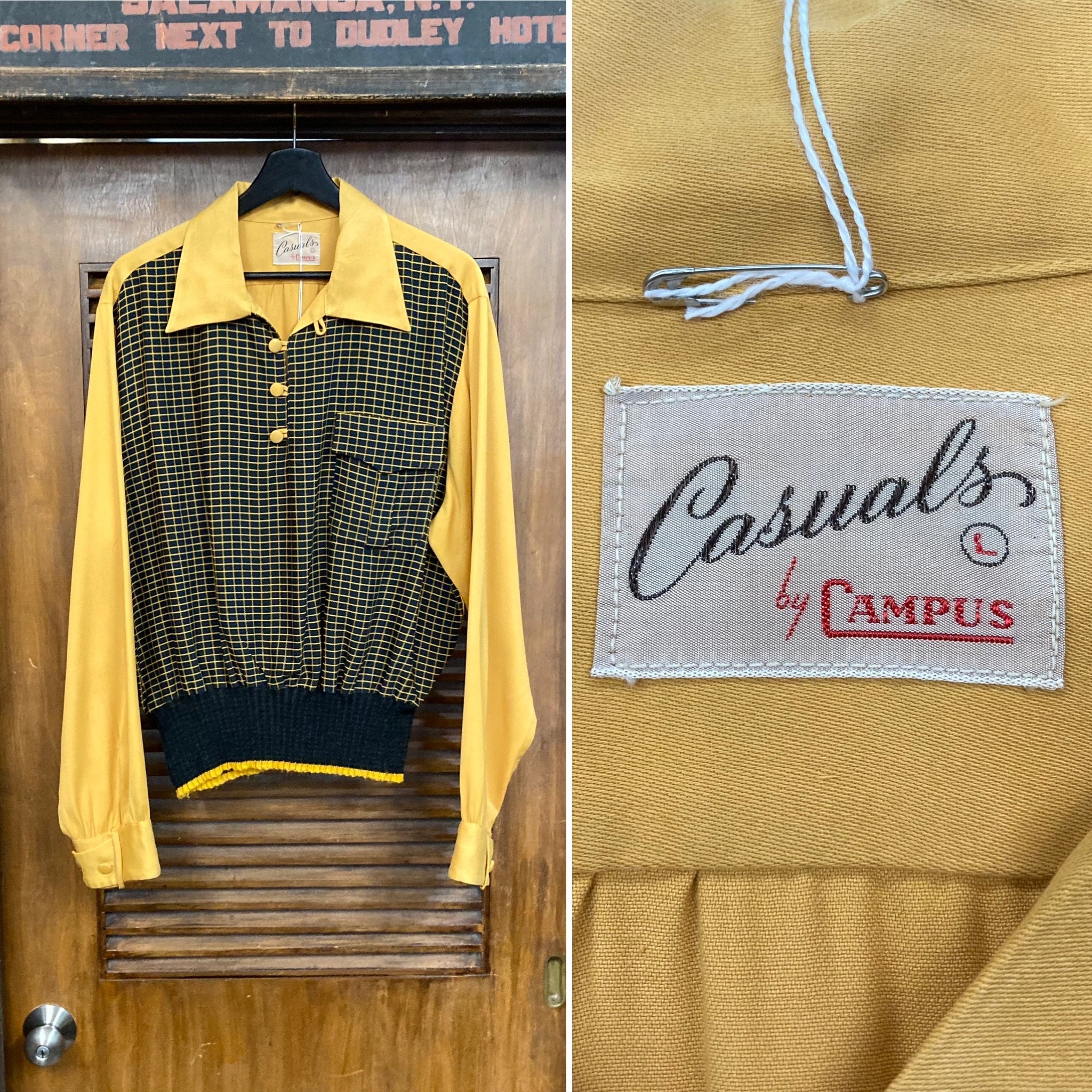 Vintage 1950's “campus” Two-tone Gabardine Gaucho Pullover Vintage 1950's “campus” Two-tone Gabardine Gaucho Pullover