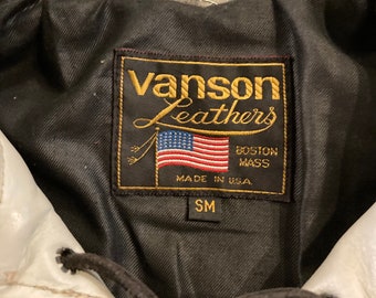 1980年代ヴィンテージ「Vanson」ツートンモーターサイクルMCレース
