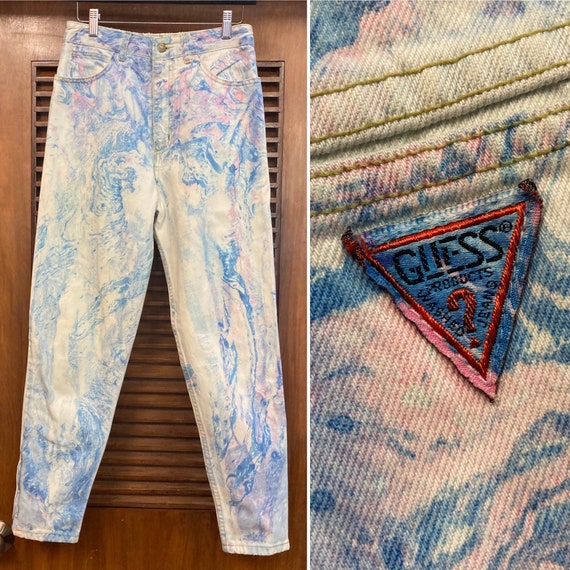 Vintage 1980’s “Guess” Denim Watercolor Artwork Sw