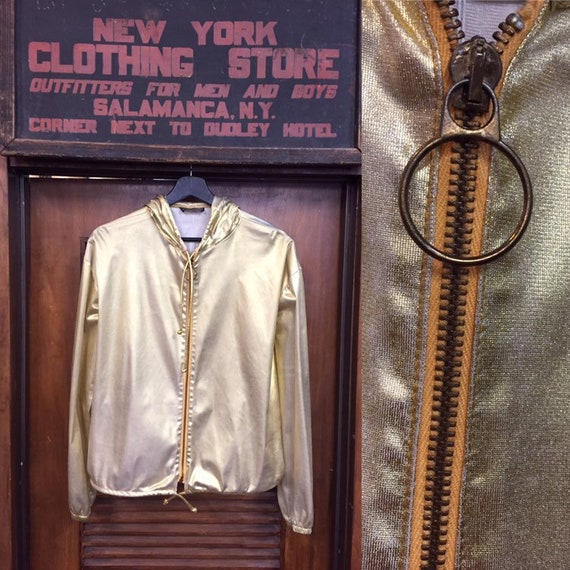 Vintage 1960’s Gold Metallic Glam Rock Hooded Jack