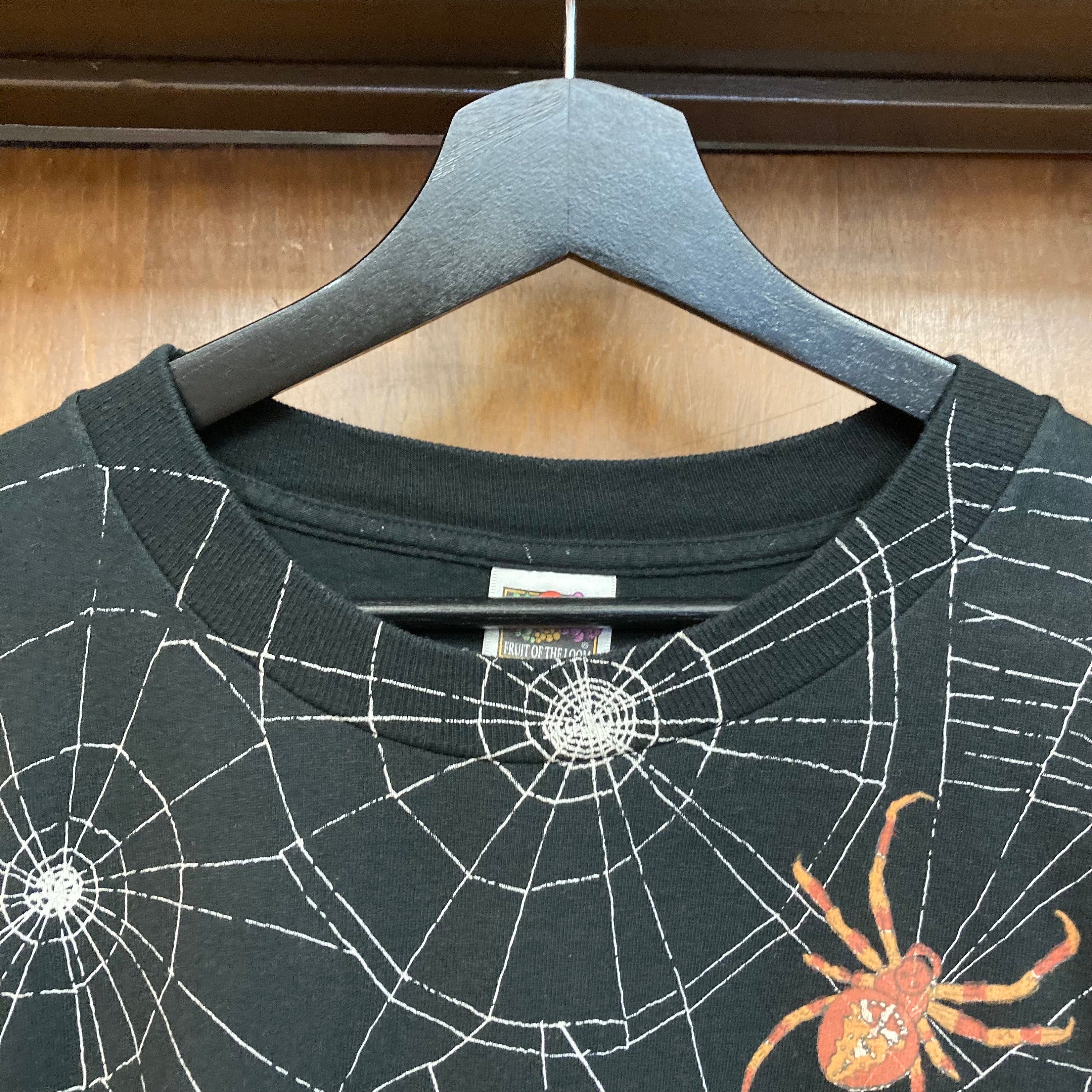 USA製90s FRUIT OF THE LOOM スパイダーウェブ Tシャツ USA製90s FRUIT OF THE LOOM スパイダーウェブ Tシャツ トップス
