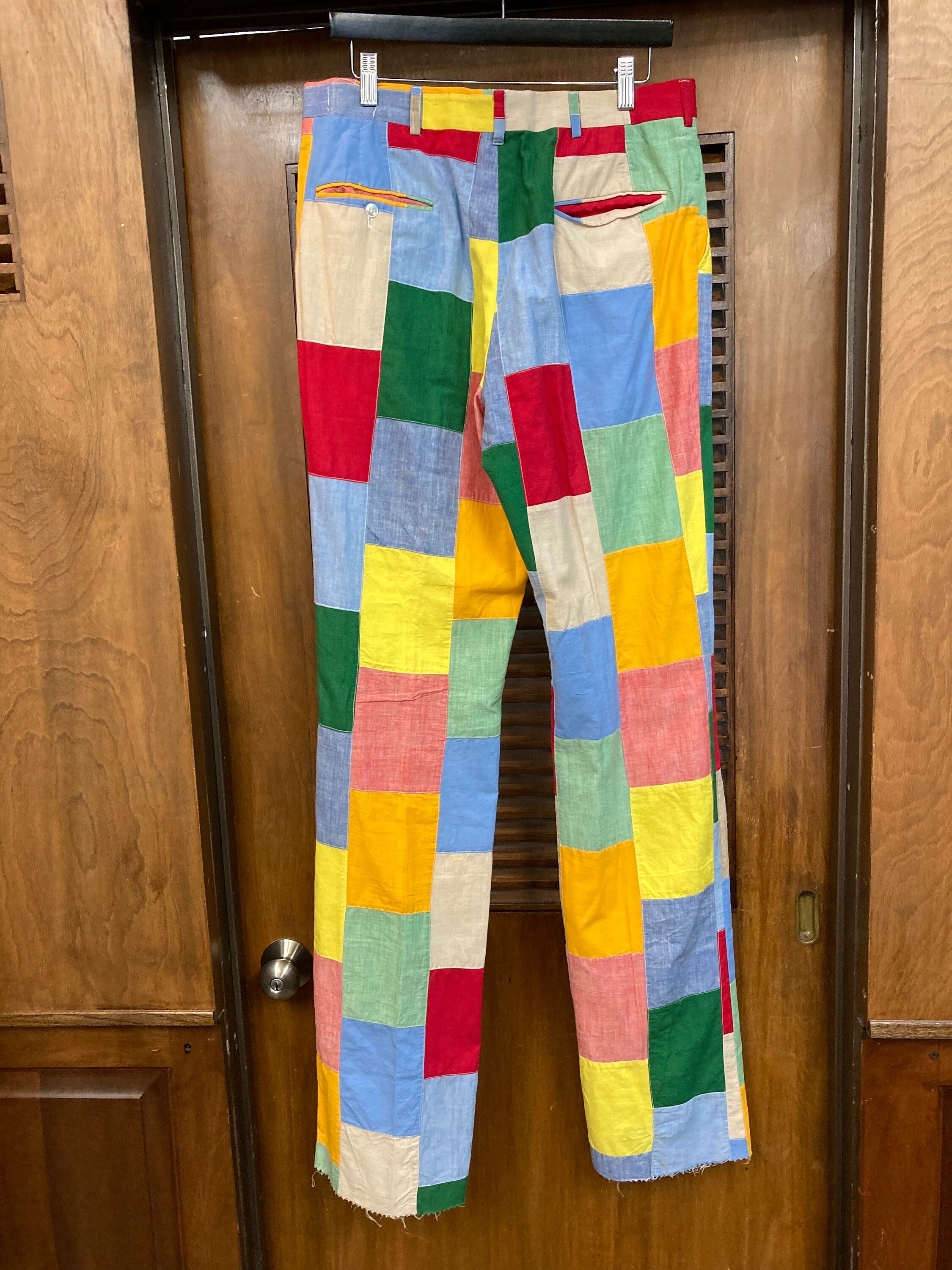 Vintage 1960's Deadstock Krazy Patchwork Mod Cotton Suit