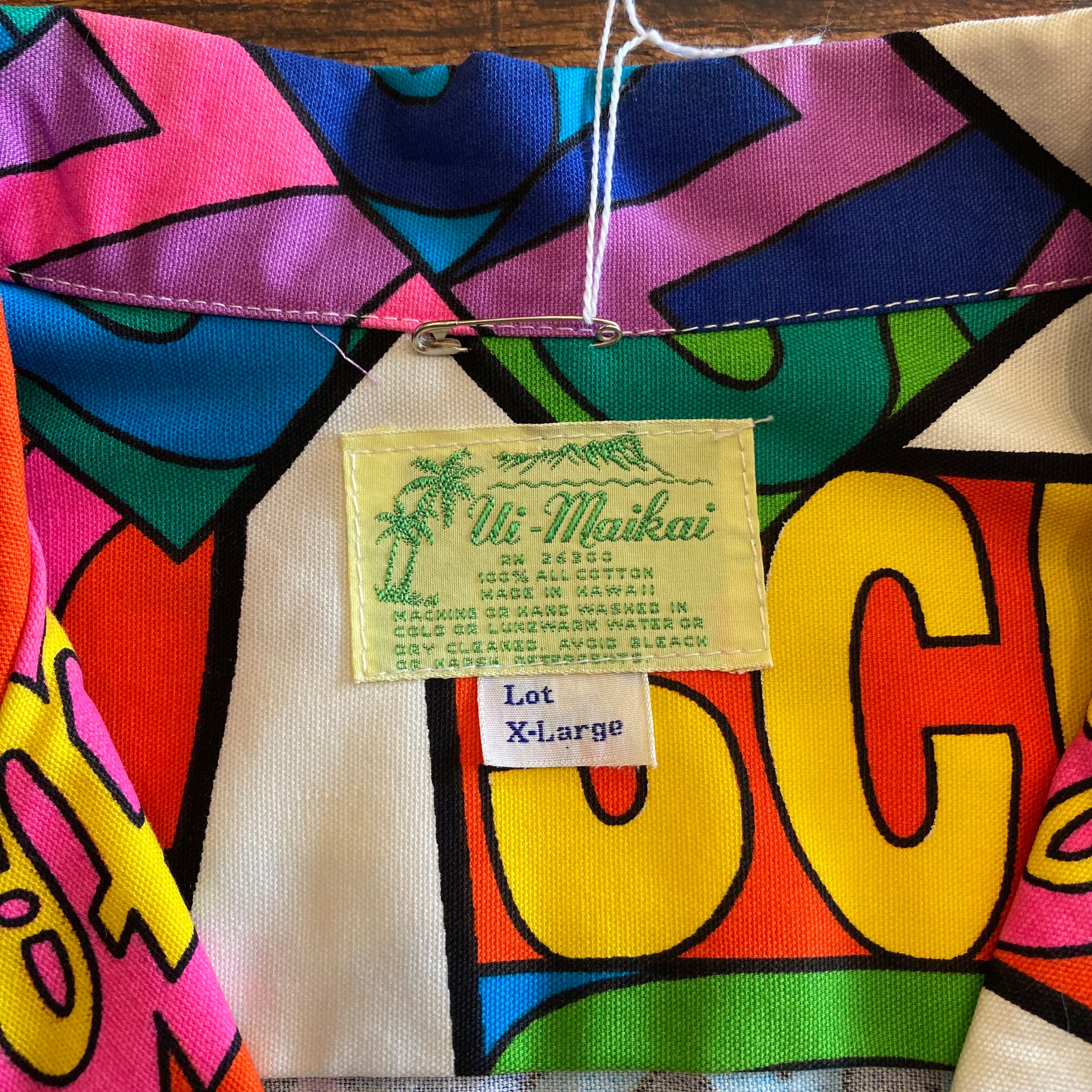 Vintage 1960's Size XL Schlitz Gusto Pop Art Mod Tiki Cotton