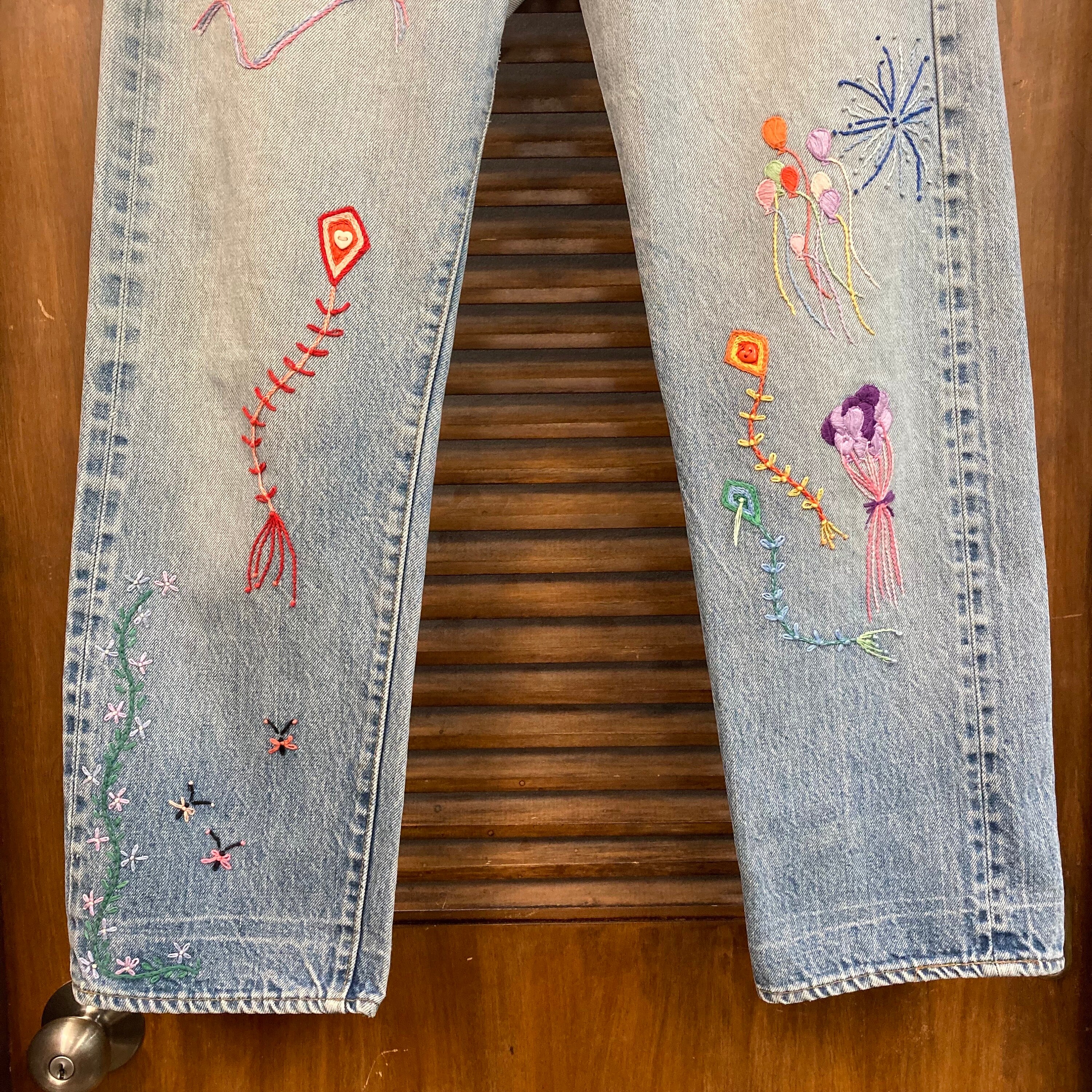 Vintage 1980's W29 Levi's 501 Denim Redline Jeans With