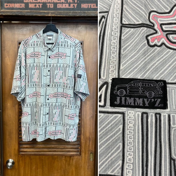 Vintage 1980s Size XL jimmyz Surf Woody Car Cotton New Wave Skate 