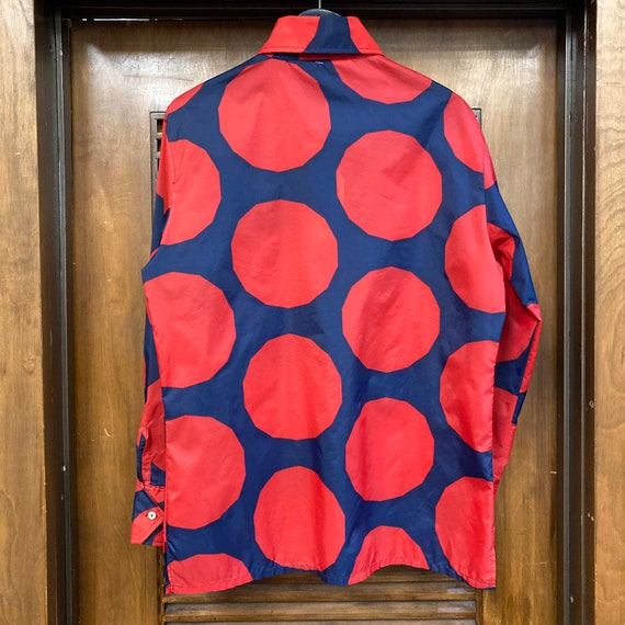 Vintage 1960’s Mod Op Art Nylon Rainwear Shirt Ja… - image 4