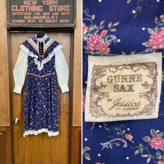 Vintage 1970's Size 11 Gunne Sax by Jessica Prairie Boho Festival