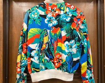 Vintage 1980’s “Escada” Label Floral Parrot Bomber Jacket, 80’s Floral Bomber Jacket, 80’s Cotton Bomber, 80’s Pop Art, Vintage Clothing Vintage 1980’s “Escada” Label Floral Parrot Bomber Jacket, 80’s Floral Bomber Jacket, 80’s Cotton Bomber, 80’s Pop Art, Vintage Clothing