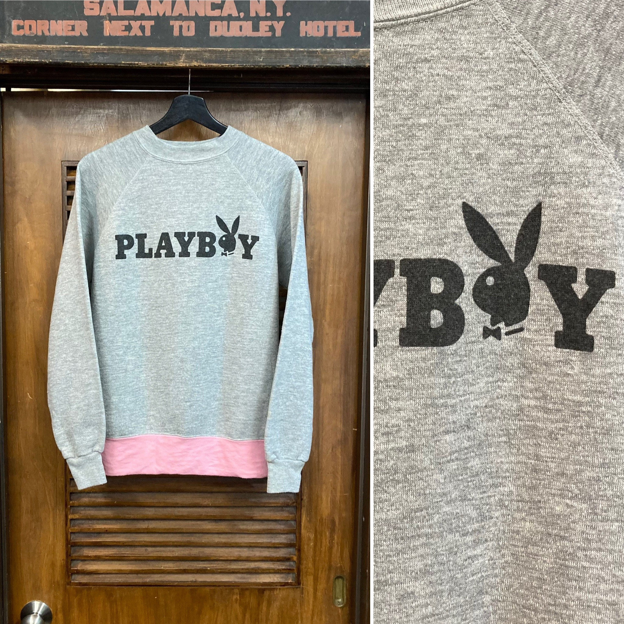 Vintage 1970's Playboy Magazine Hefner Original Grey X Pink
