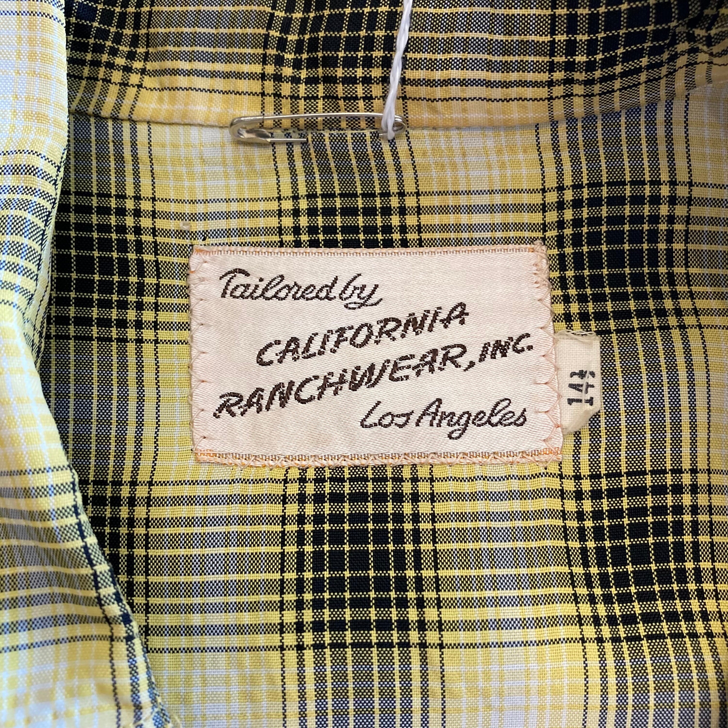Vintage 1950's California Ranchwear Rayon Western Cowboy Shadow